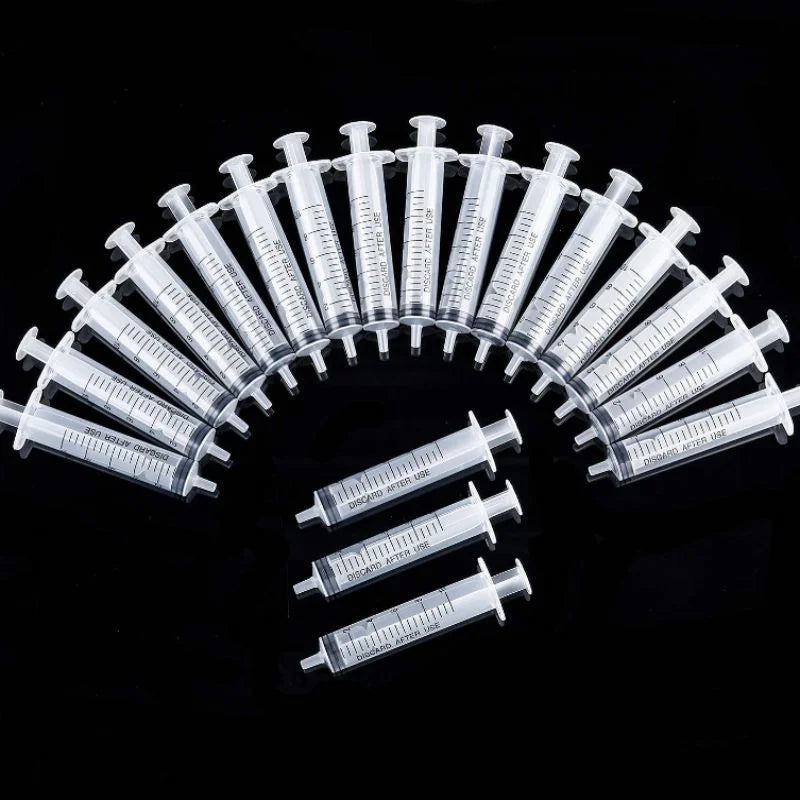 10ml Plastic Syringe Without Needle 10cc Steriled Individually Packed for Lab Use,Measuring Liquid Bird Chick Feeding Pets Tools