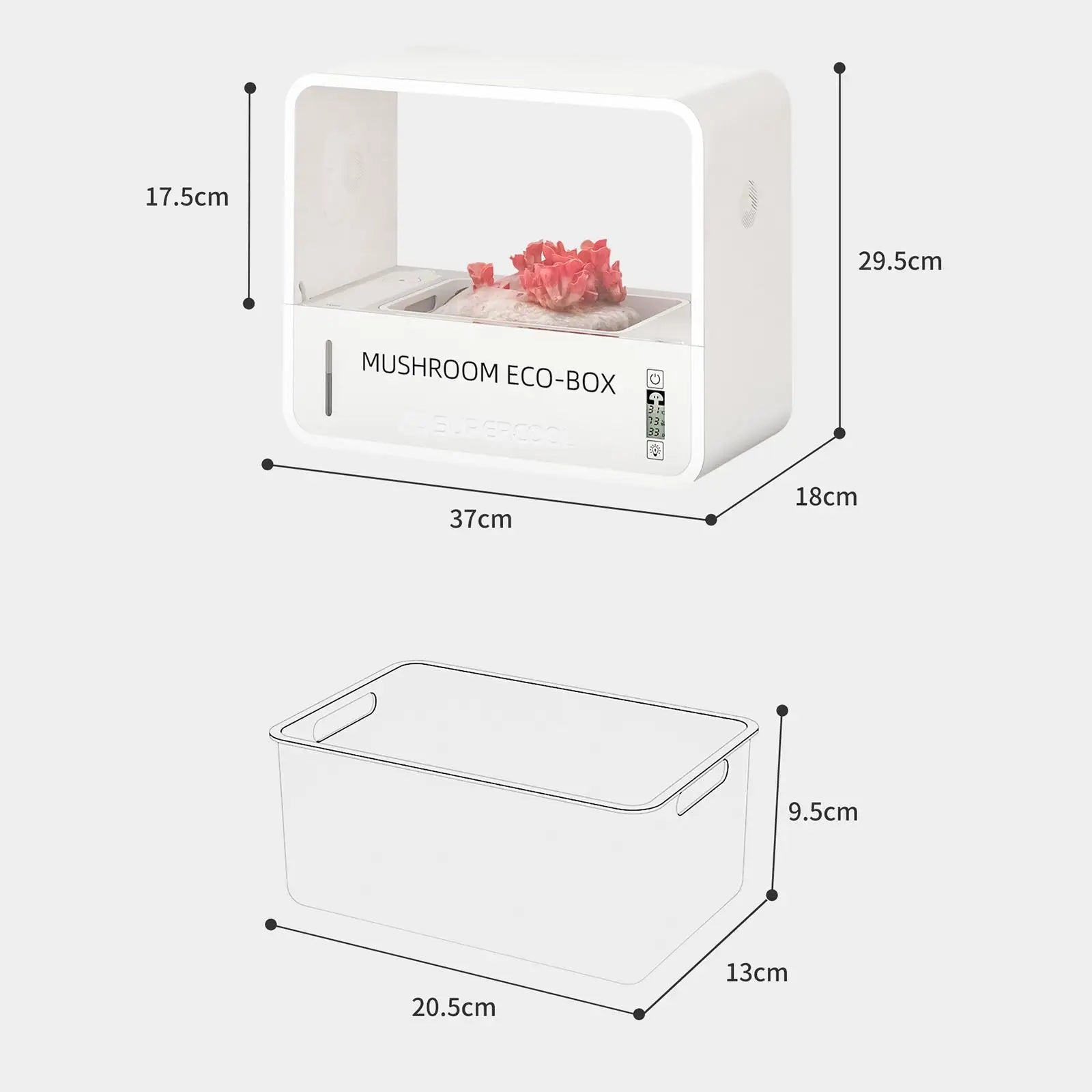 Mushrooms Growing System Circulating Smart Monotub Fruiting Chamber Mycology Supplies Garden Grow Tent Desktop Mushroom Planter