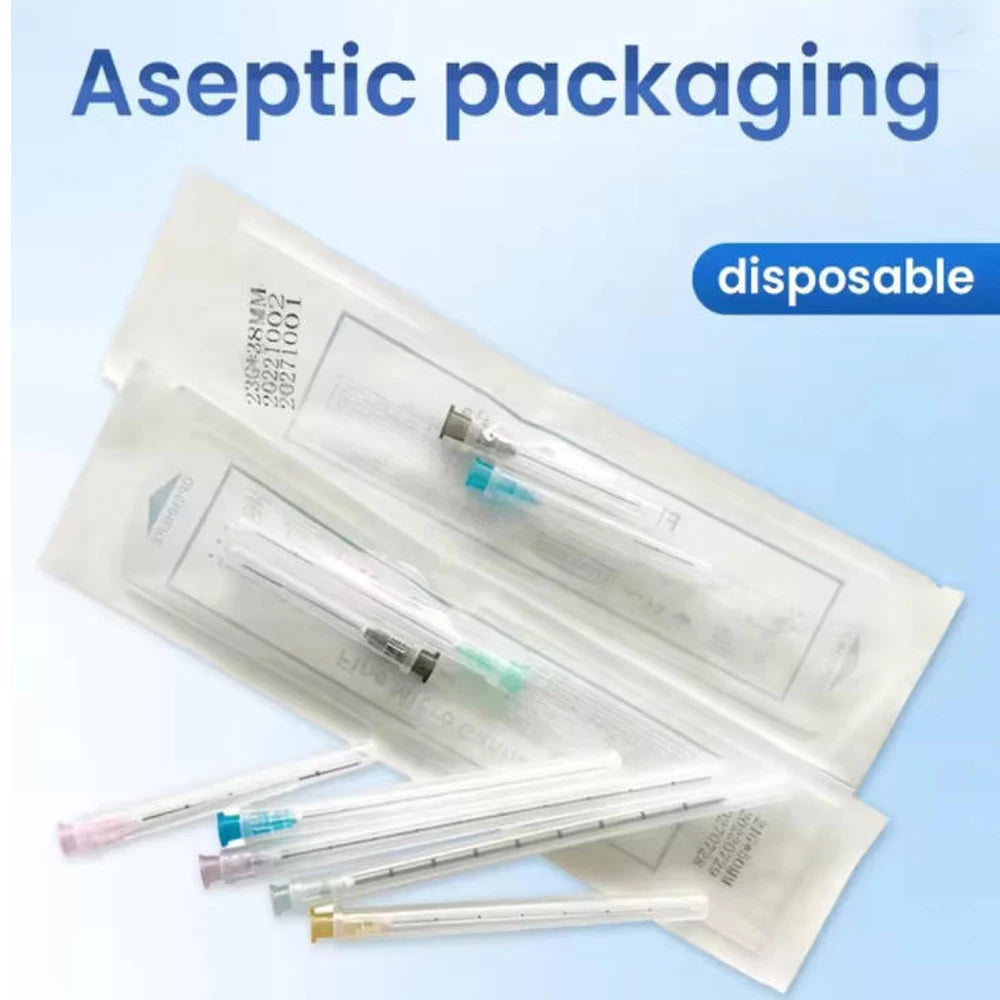 Professional MicroNeedles 18G 22G  23G 25G 30 for Fillers Reduce Bruising Swelling Sterile Disposable Blunt Tip needle 38mm 50mm