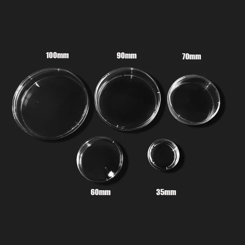 10Pcs 35mm Clear Petri Dishes with Lids Disposable Plastic Sterile Petri Dish Chemical Laboratory Supplies