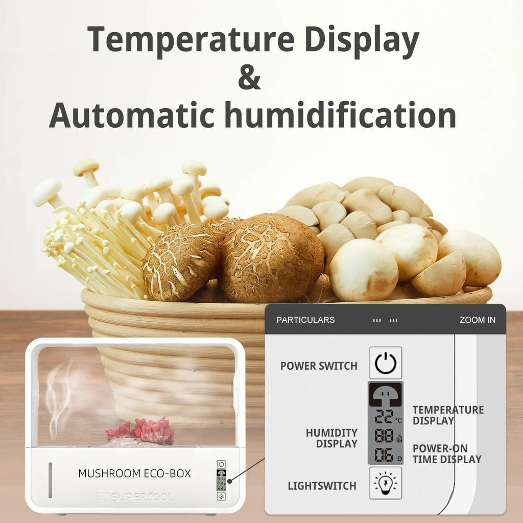Mushrooms Growing System Circulating Smart Monotub Fruiting Chamber Mycology Supplies Garden Grow Tent Desktop Mushroom Planter